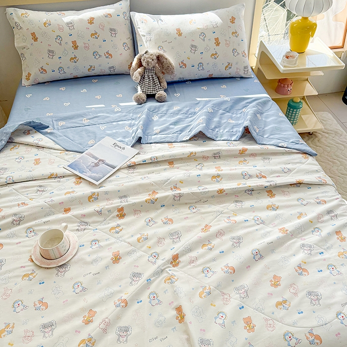 91家纺网 家纺一手货源 找家纺 禹祥家纺 （包质检）2026新款A类里外全棉新疆棉夏被夏凉被空调被儿童被 奇妙世界