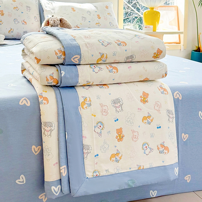 91家纺网 家纺一手货源 找家纺 禹祥家纺 （包质检）2026新款A类里外全棉新疆棉夏被夏凉被空调被儿童被 奇妙世界