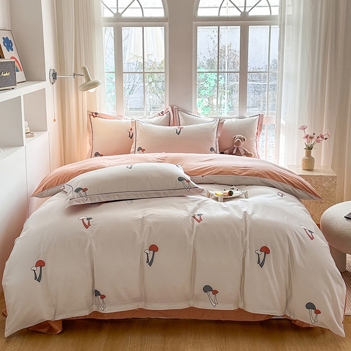 91家纺网 家纺一手货源 找家纺 （总）眷恋家纺 2026新款全棉春夏铂金棉13376数码印花四件套