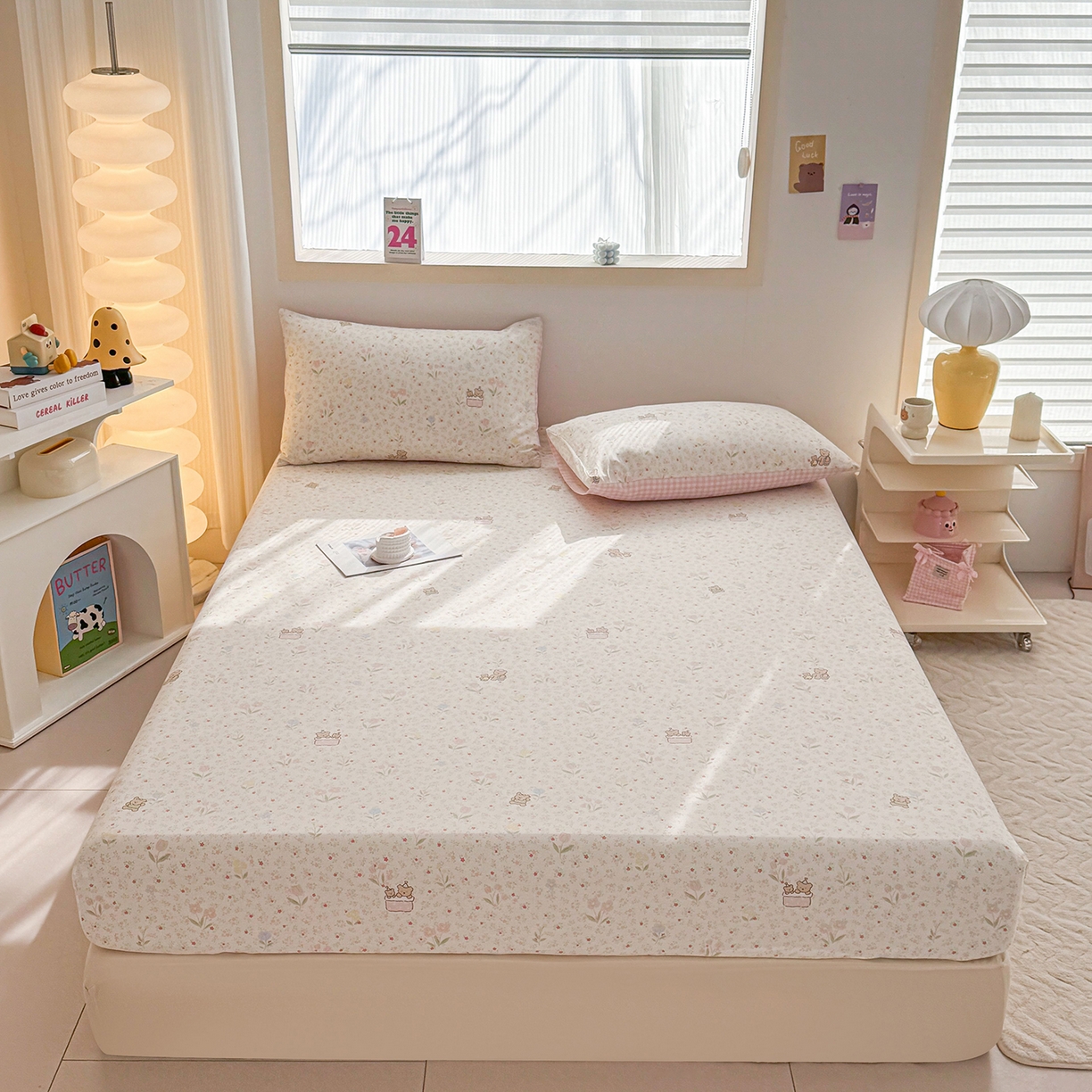 91家纺网 家纺一手货源 找家纺 （总）小蓝孩家纺 2026新款12868全棉印花单床笠(联系商家可打折，尺寸可定制)