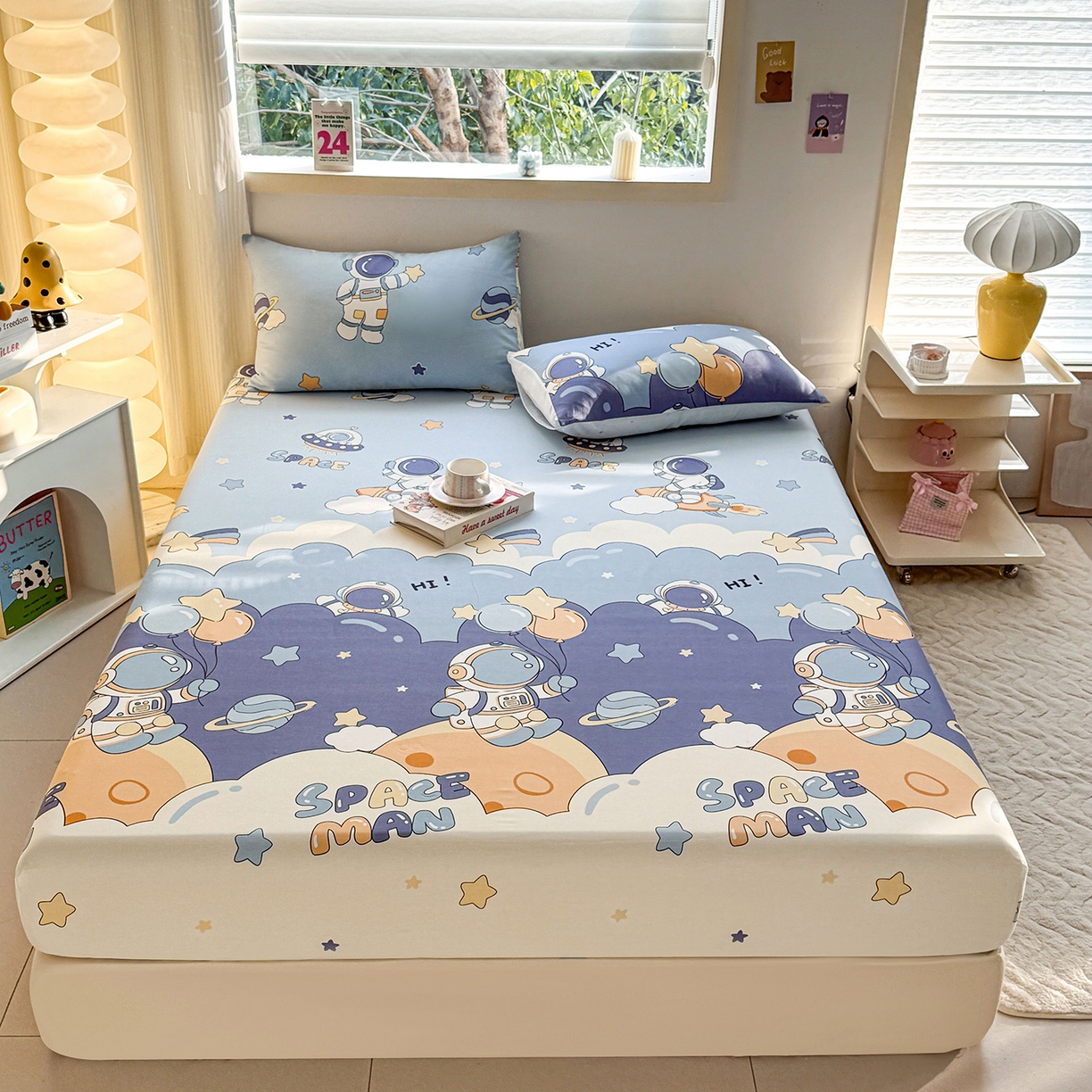 91家纺网 家纺一手货源 找家纺 （总）小蓝孩家纺 2026新款12868全棉印花单床笠(联系商家可打折，尺寸可定制)