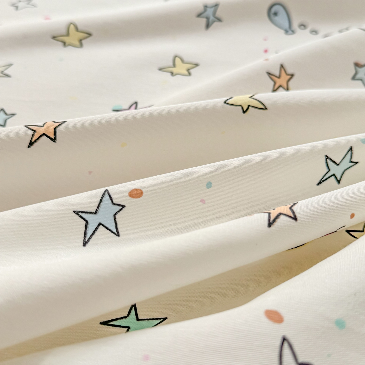 91家纺网 家纺一手货源 找家纺 小蓝孩家纺 2026新款12868全棉印花单床笠(联系商家可打折，尺寸可定制) 星星凯蒂猫