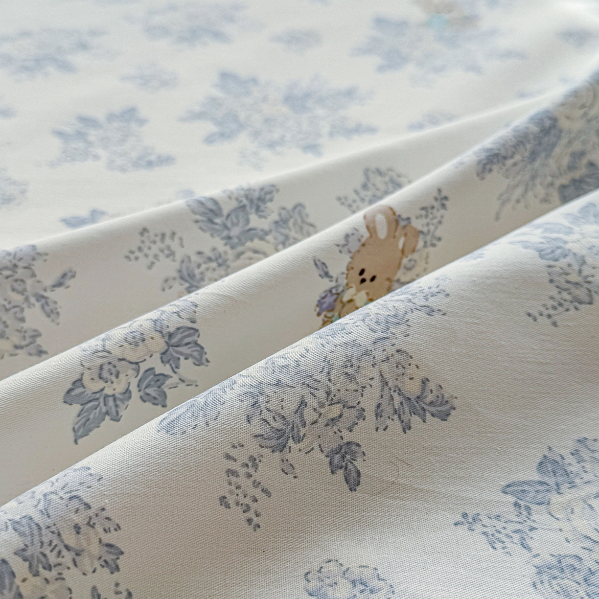 91家纺网 家纺一手货源 找家纺 小蓝孩家纺 2026新款12868全棉印花单床笠(联系商家可打折，尺寸可定制) 森林兔