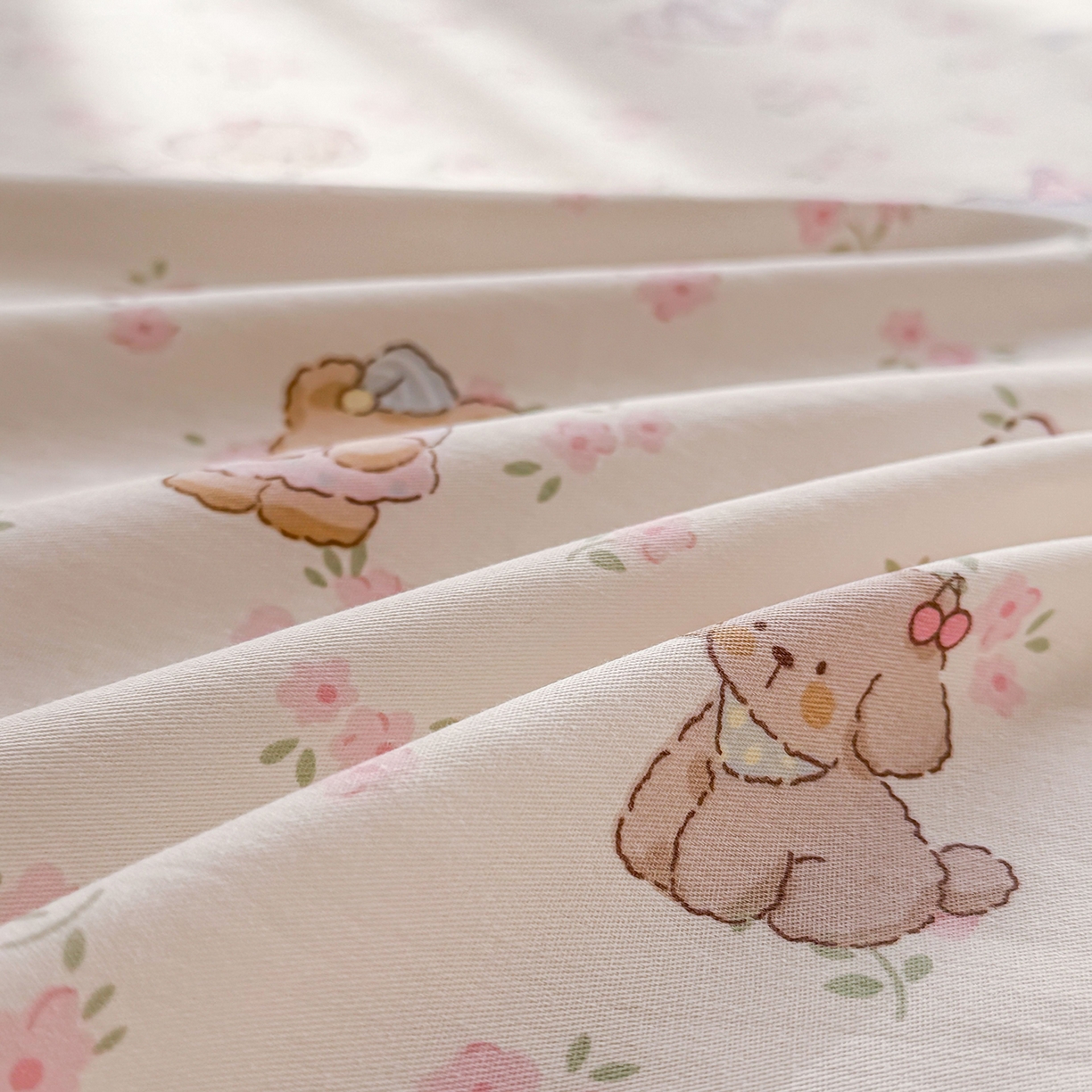 91家纺网 家纺一手货源 找家纺 小蓝孩家纺 2026新款12868全棉印花单床笠(联系商家可打折，尺寸可定制) 奶酪幼儿园