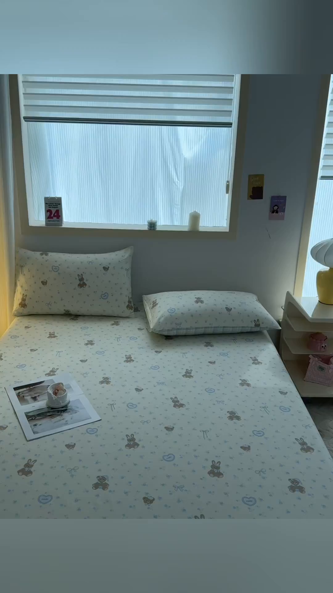 91家纺网 家纺一手货源 找家纺 小蓝孩家纺 2026新款12868全棉印花单床笠(联系商家可打折，尺寸可定制) 告白兔