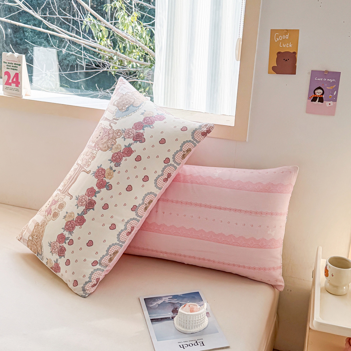 91家纺网 家纺一手货源 找家纺 （总）小蓝孩家纺 2026新款12868全棉单人信封枕套(联系商家可打折，尺寸可定制)