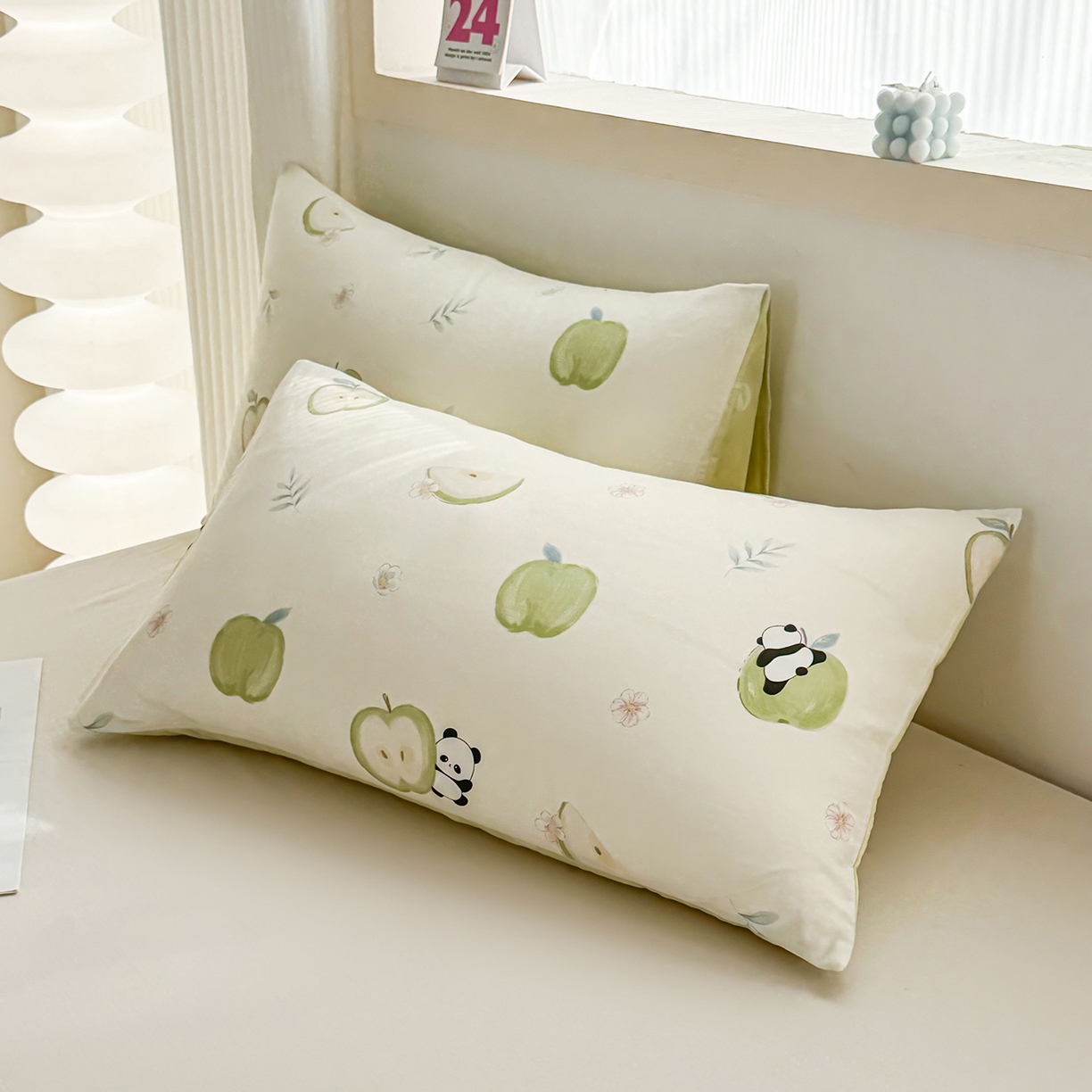 91家纺网 家纺一手货源 找家纺 小蓝孩家纺 2026新款12868全棉单人信封枕套(联系商家可打折，尺寸可定制) 果味小森林