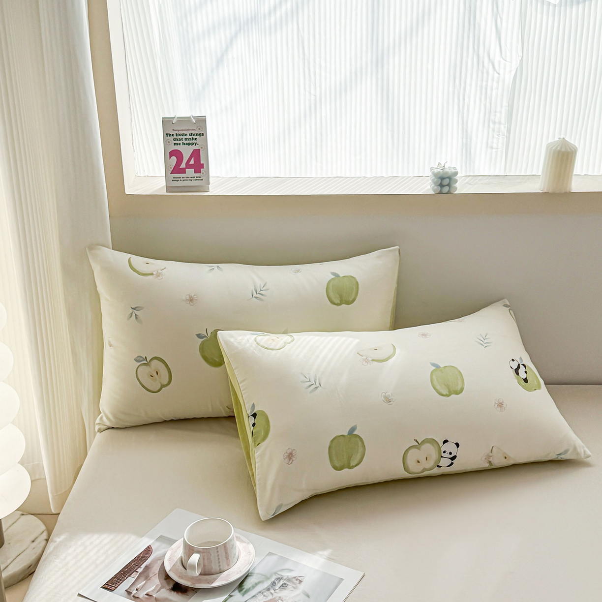 91家纺网 家纺一手货源 找家纺 小蓝孩家纺 2026新款12868全棉单人信封枕套(联系商家可打折，尺寸可定制) 果味小森林