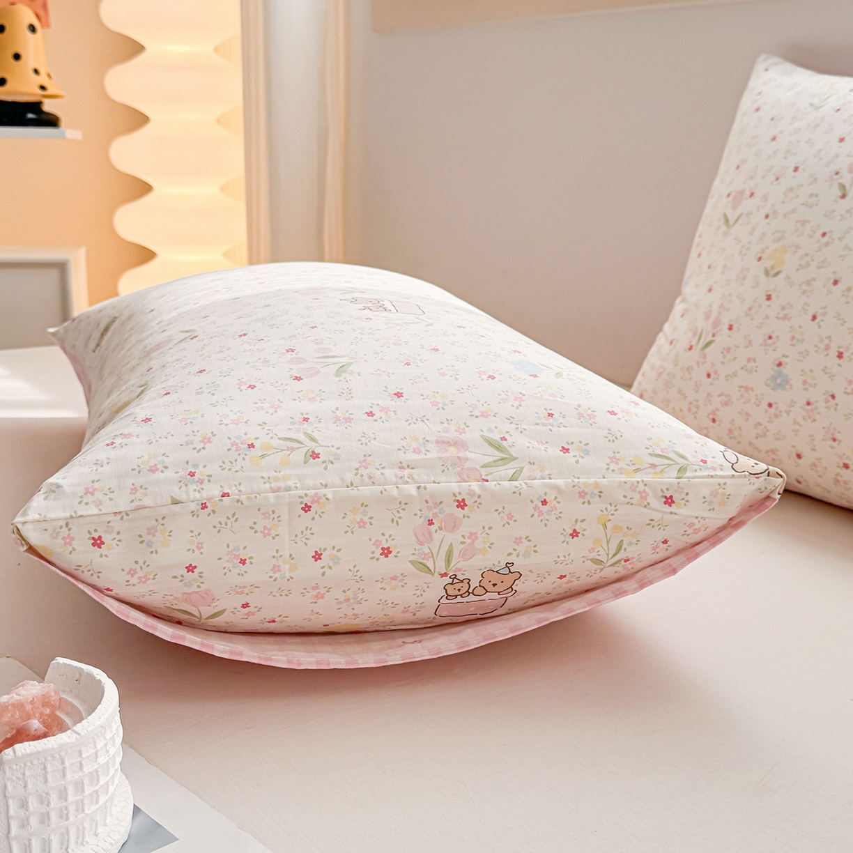 91家纺网 家纺一手货源 找家纺 小蓝孩家纺 2026新款12868全棉单人信封枕套(联系商家可打折，尺寸可定制) 丛林蜜语