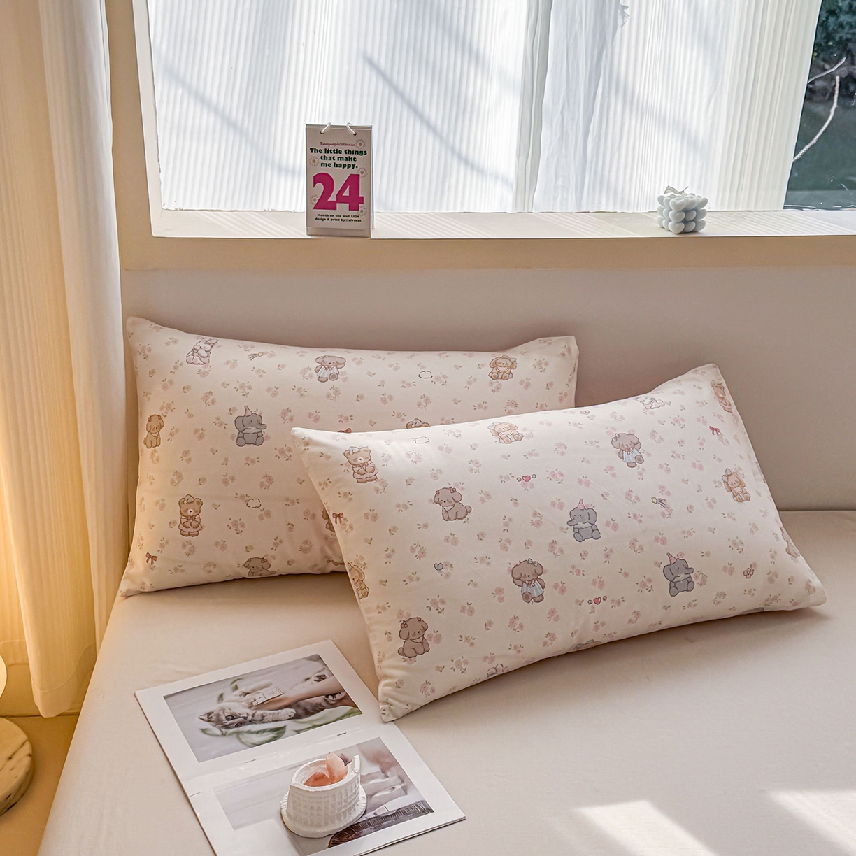 91家纺网 家纺一手货源 找家纺 小蓝孩家纺 2026新款12868全棉单人信封枕套(联系商家可打折，尺寸可定制) 奶酪幼儿园