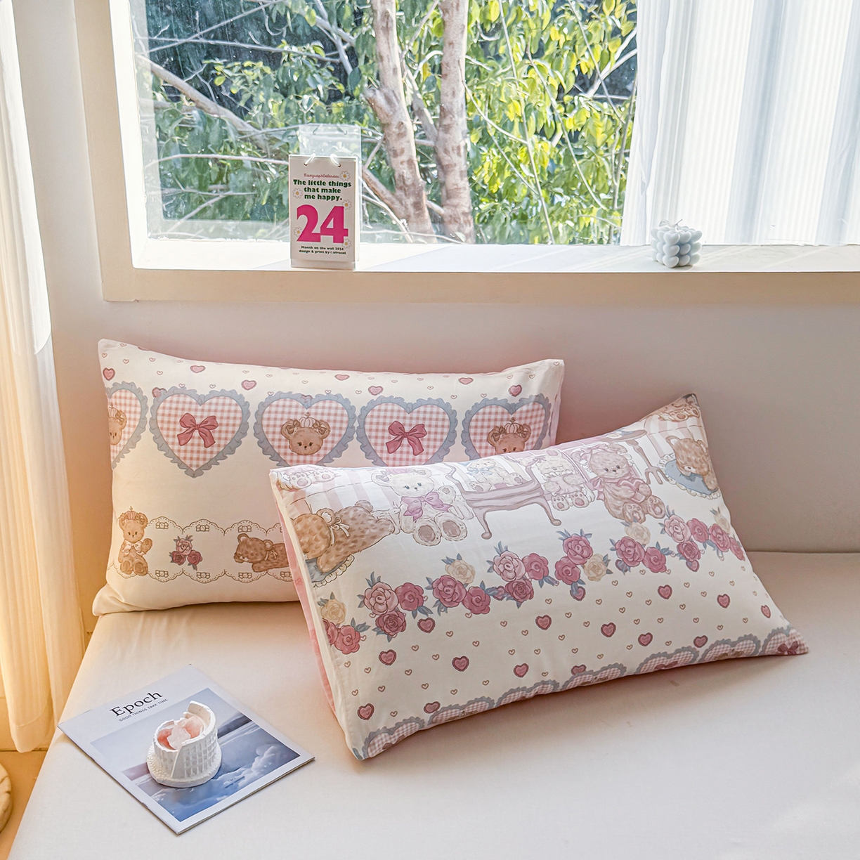 91家纺网 家纺一手货源 找家纺 小蓝孩家纺 2026新款12868全棉单人信封枕套(联系商家可打折，尺寸可定制) 安缦小熊