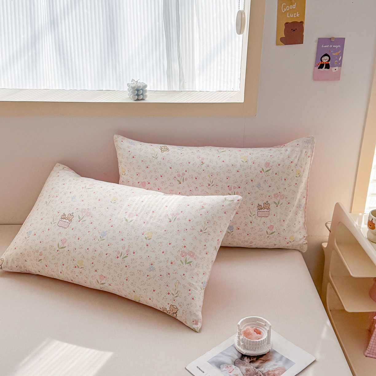 小蓝孩家纺 2026新款12868全棉单人信封枕套(联系商家可打折，尺寸可定制) 丛林蜜语