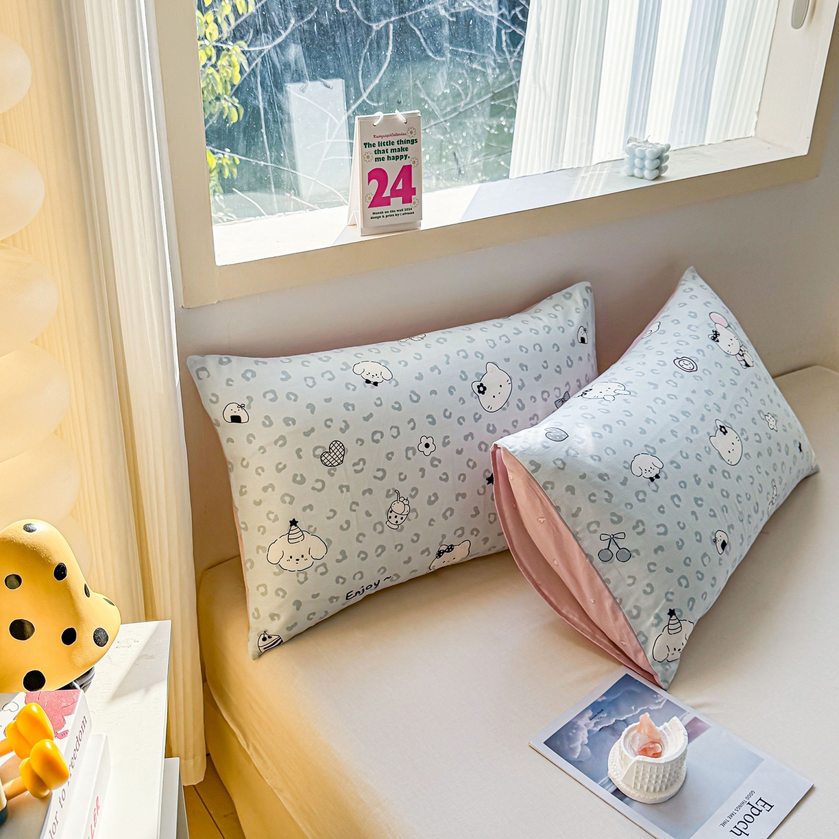 91家纺网 家纺一手货源 找家纺 小蓝孩家纺 2026新款12868全棉单人信封枕套(联系商家可打折，尺寸可定制) 豹纹猫咪