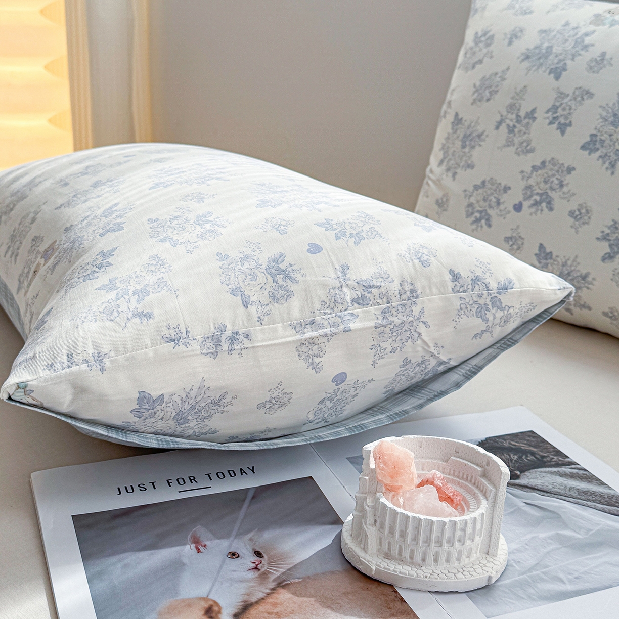 91家纺网 家纺一手货源 找家纺 小蓝孩家纺 2026新款12868全棉单人信封枕套(联系商家可打折，尺寸可定制) 森林兔