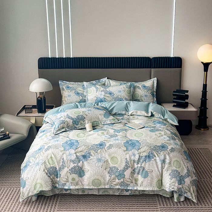 91家纺网 家纺一手货源 找家纺 （总）眷恋家纺 2026新款全棉春夏铂金棉13376数码印花四件套