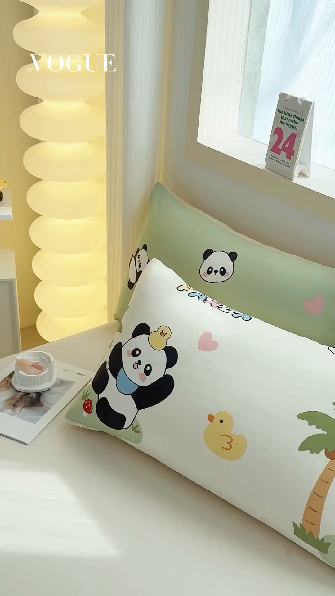 91家纺网 家纺一手货源 找家纺 小蓝孩家纺 2026新款12868全棉单人信封枕套(联系商家可打折，尺寸可定制) 熊猫鸭鸭乐-绿