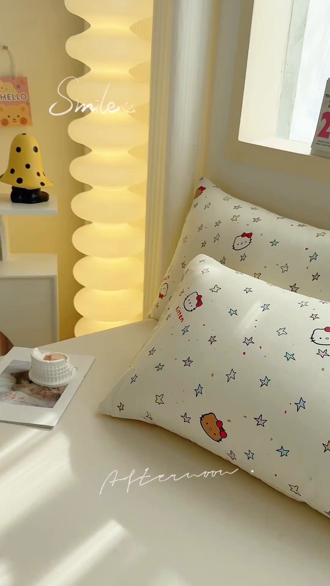 91家纺网 家纺一手货源 找家纺 小蓝孩家纺 2026新款12868全棉单人信封枕套(联系商家可打折，尺寸可定制) 星星凯蒂猫