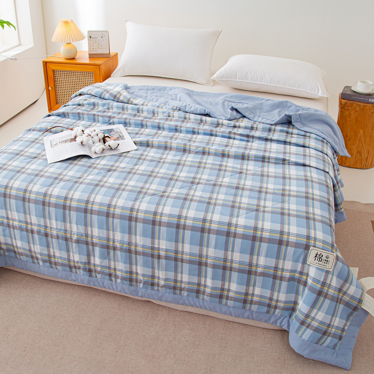 91家纺网 家纺一手货源 找家纺 （总）美之润家纺 2026新款A类无印风100%新疆棉花夏被纯棉夏凉被空调被子薄被芯棉花