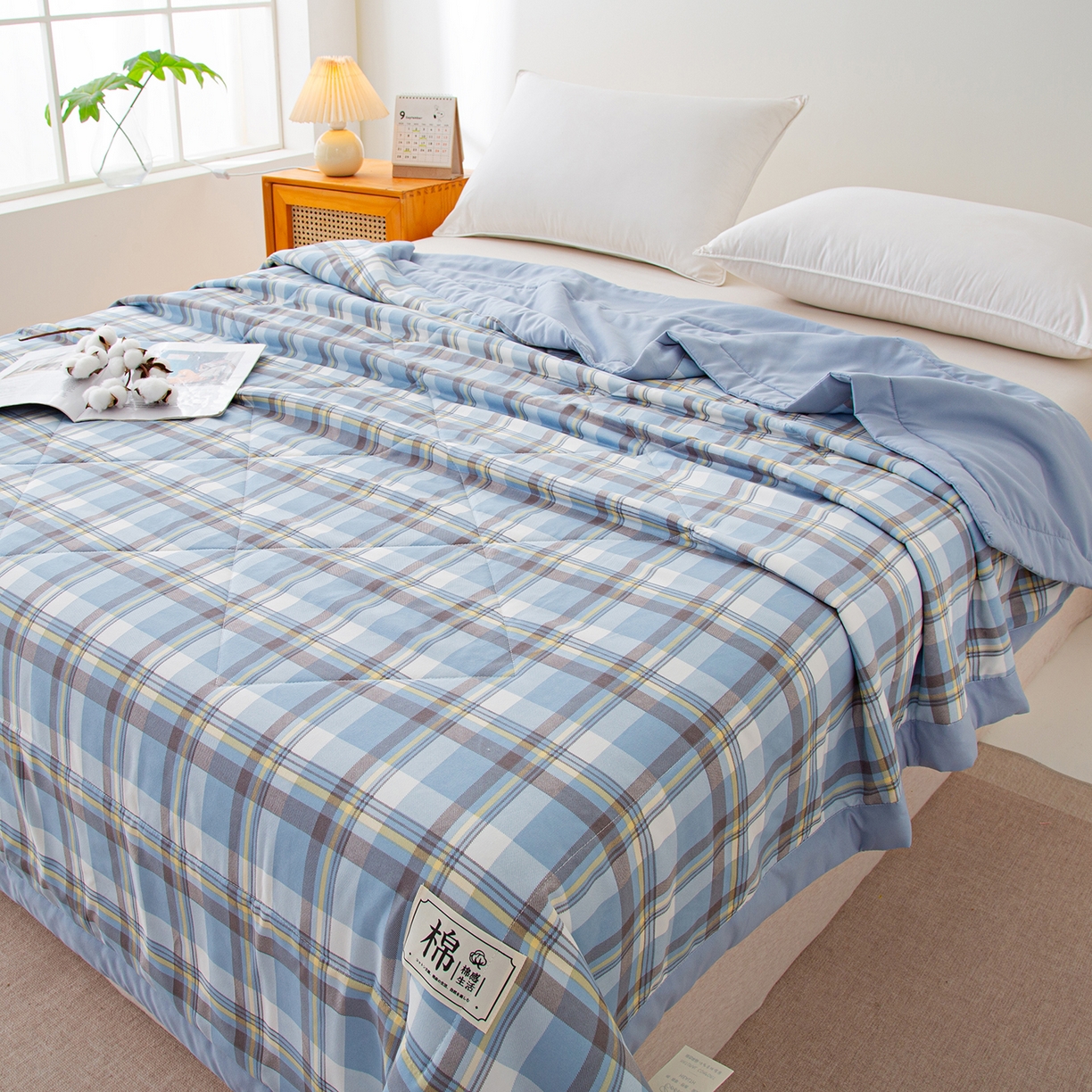 91家纺网 家纺一手货源 找家纺 （总）美之润家纺 2026新款A类无印风100%新疆棉花夏被纯棉夏凉被空调被子薄被芯棉花