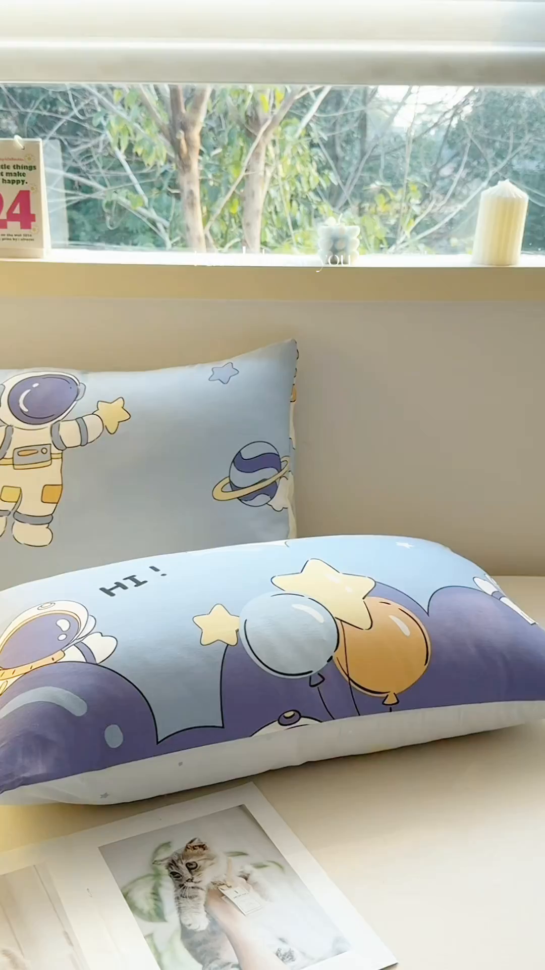 91家纺网 家纺一手货源 找家纺 小蓝孩家纺 2026新款12868全棉单人信封枕套(联系商家可打折，尺寸可定制) 太空梦乐园