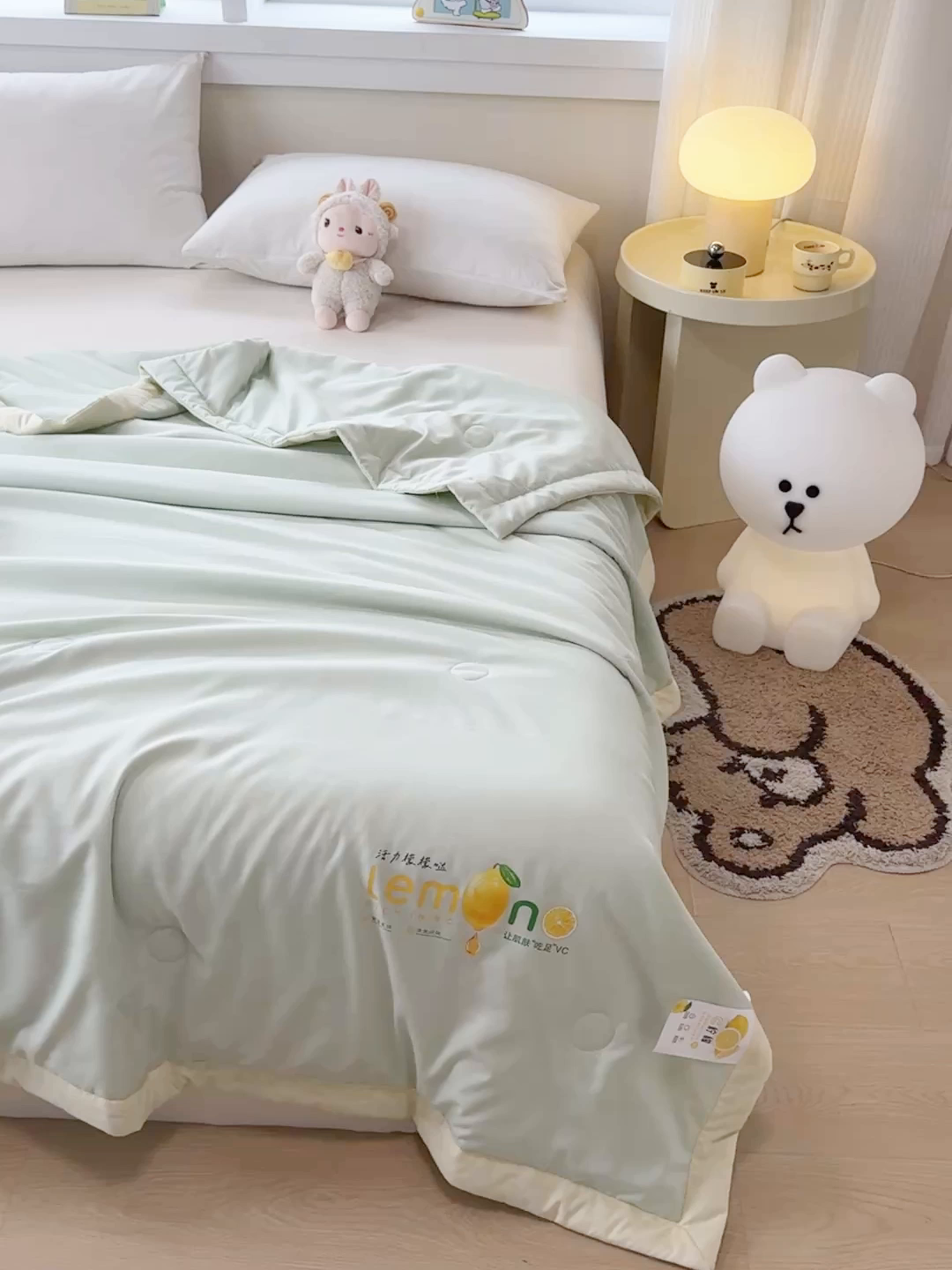 91家纺网 家纺一手货源 找家纺 （总）帕芬鸟家纺 2026新款柠檬大豆夏被