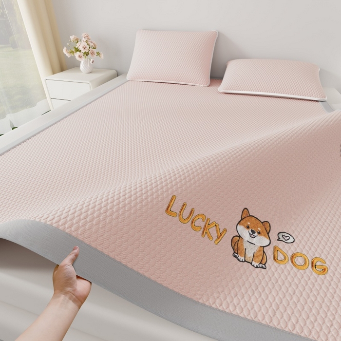 91家纺网 家纺一手货源 找家纺 （总）福来临家纺  2026新款A类凉豆豆凉感席系列PE冰豆豆席-床笠款-床席款