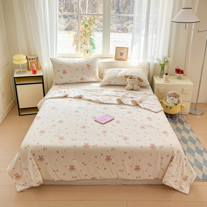 91家纺网 家纺一手货源 找家纺 （总）大彩家居 2026新款韩版卡通治愈系凉感空调被