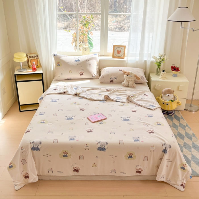 91家纺网 家纺一手货源 找家纺 （总）大彩家居 2026新款韩版卡通治愈系凉感空调被