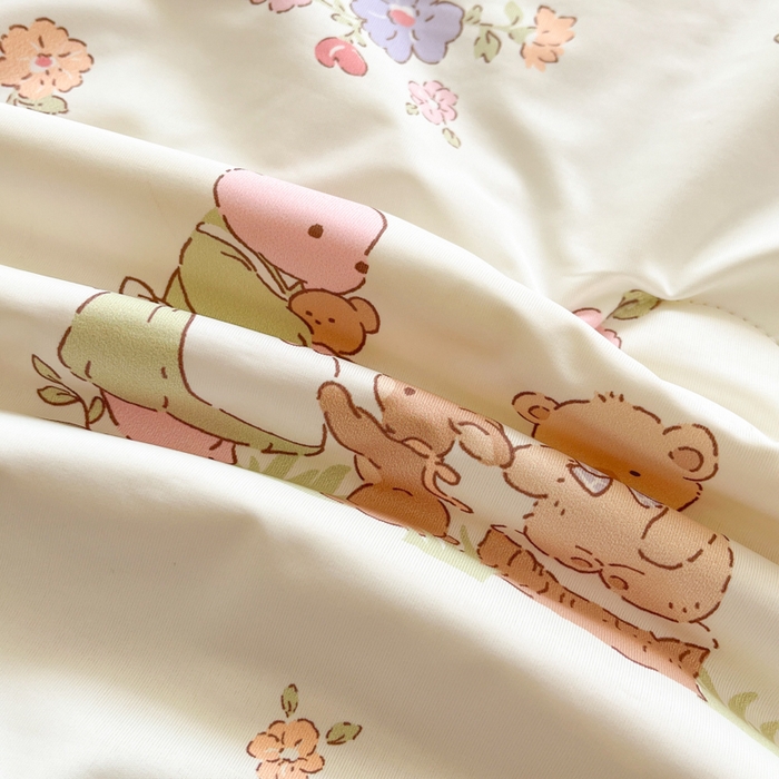 91家纺网 家纺一手货源 找家纺 大彩家居 2026新款韩版卡通治愈系凉感空调被 莫奈花园兔