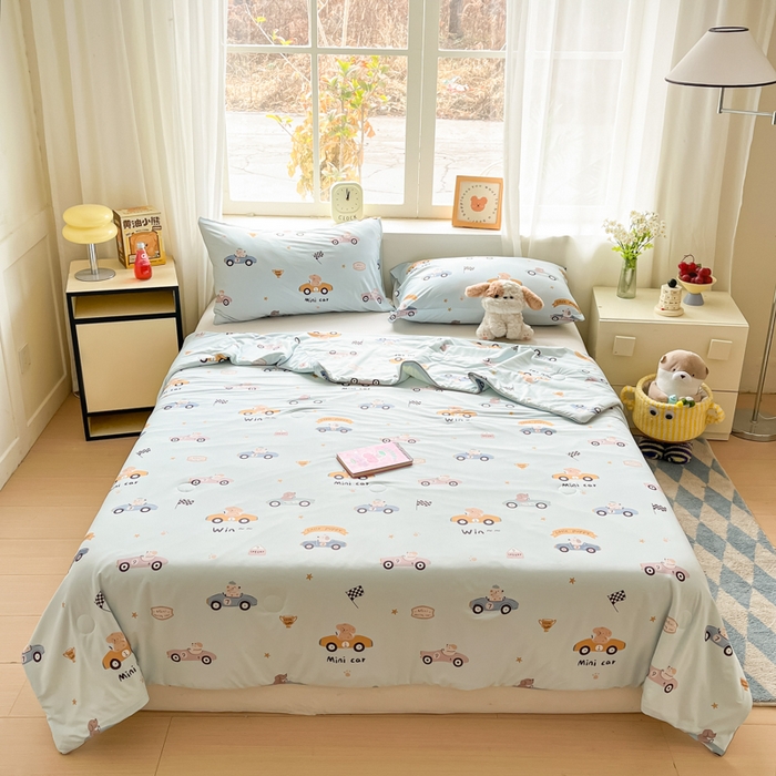 大彩家居 2026新款韩版卡通治愈系凉感空调被 夏日拉力赛