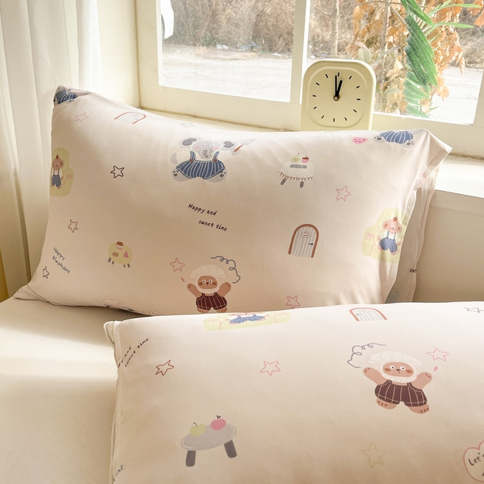 91家纺网 家纺一手货源 找家纺 大彩家居 2026新款韩版卡通治愈系凉感空调被 小象米其林