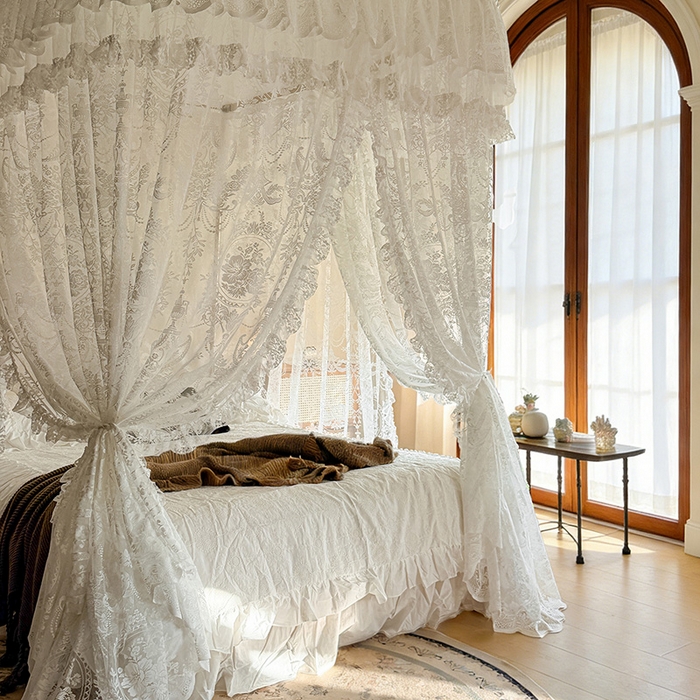 91家纺网 家纺一手货源 找家纺 （总）都市缘蚊帐 2026新款浪漫303新款欧式蕾丝轨道蚊帐
