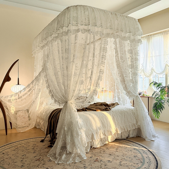 91家纺网 家纺一手货源 找家纺 （总）都市缘蚊帐 2026新款浪漫303新款欧式蕾丝轨道蚊帐