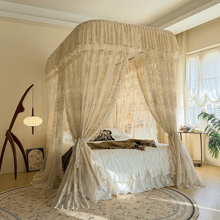91家纺网 家纺一手货源 找家纺 （总）都市缘蚊帐 2026新款浪漫303新款欧式蕾丝轨道蚊帐