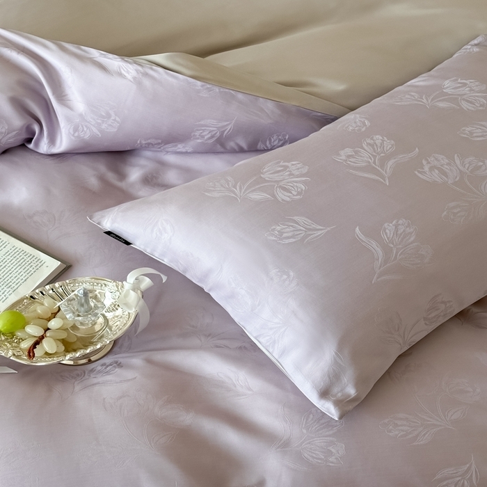 91家纺网 家纺一手货源 找家纺 （总）玉宇阁家居 2025新款60S兰精天丝大提花四件套