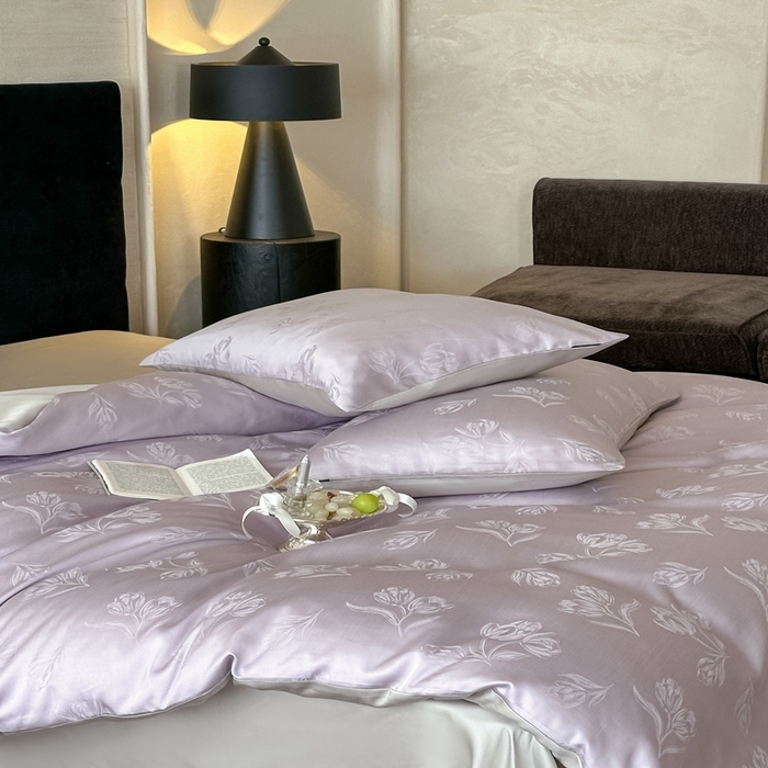 91家纺网 家纺一手货源 找家纺 （总）玉宇阁家居 2025新款60S兰精天丝大提花四件套