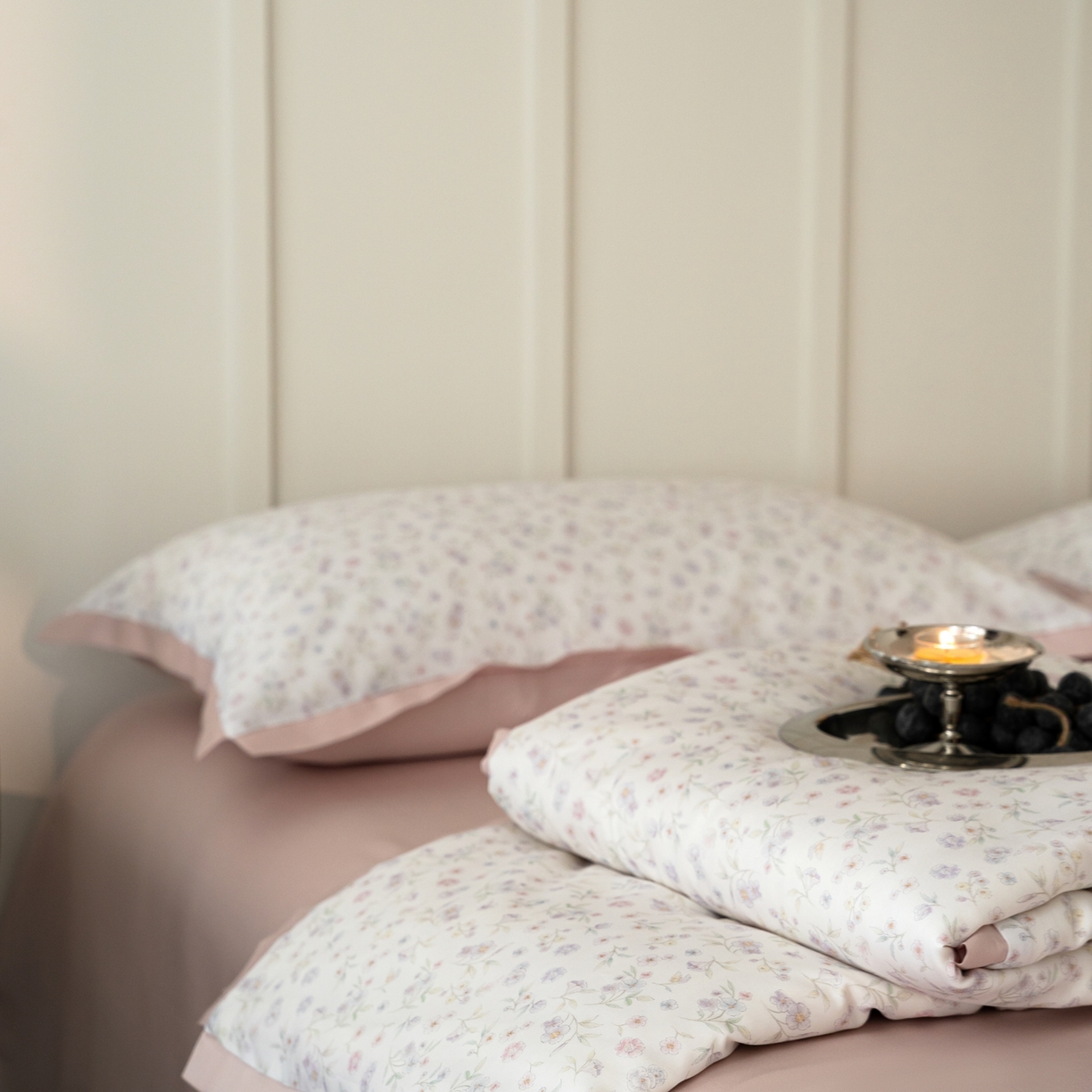 91家纺网 家纺一手货源 找家纺 黛舒家居 2026年春夏款50S天丝夏被四件套 茶汐梦