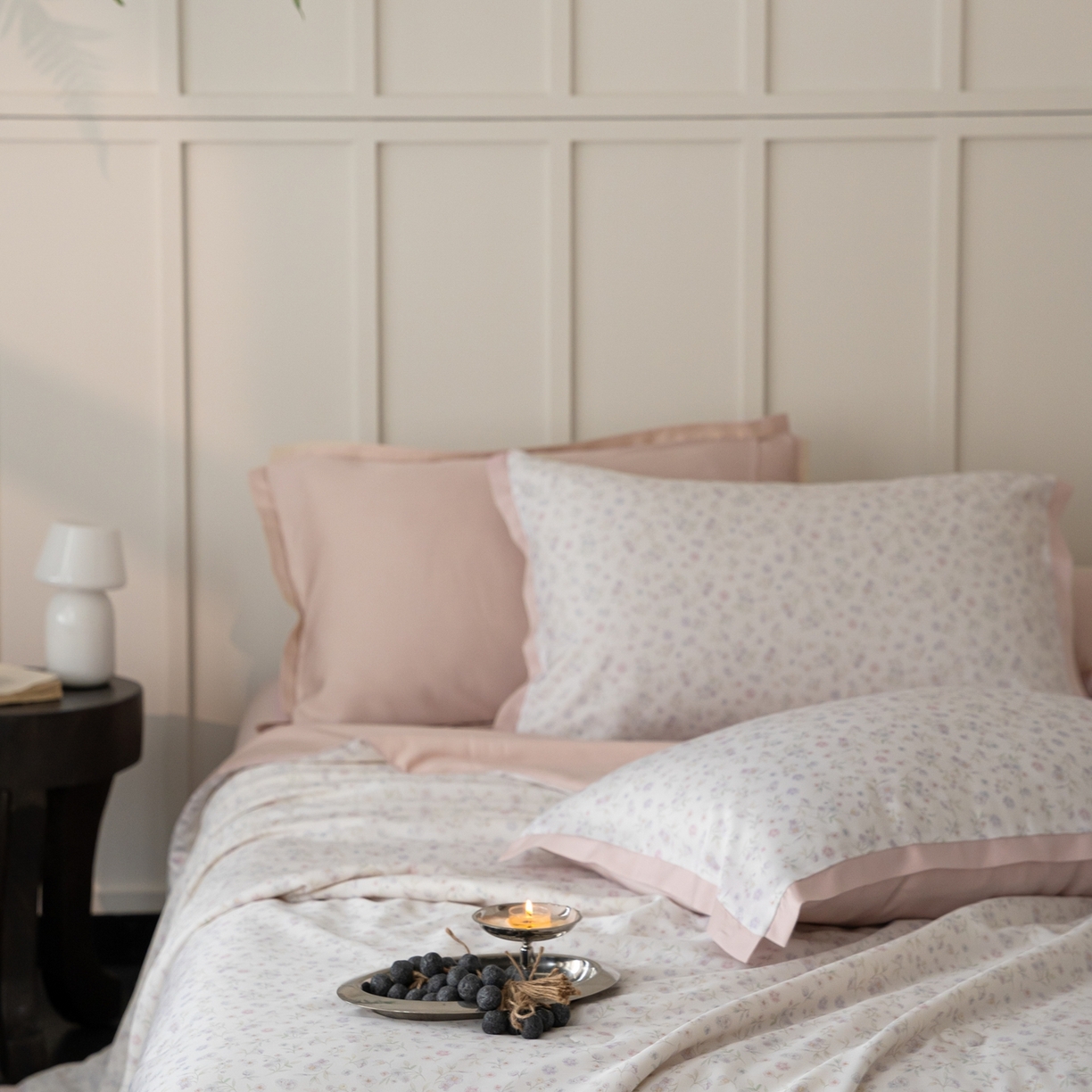 91家纺网 家纺一手货源 找家纺 黛舒家居 2026年春夏款50S天丝夏被四件套 茶汐梦