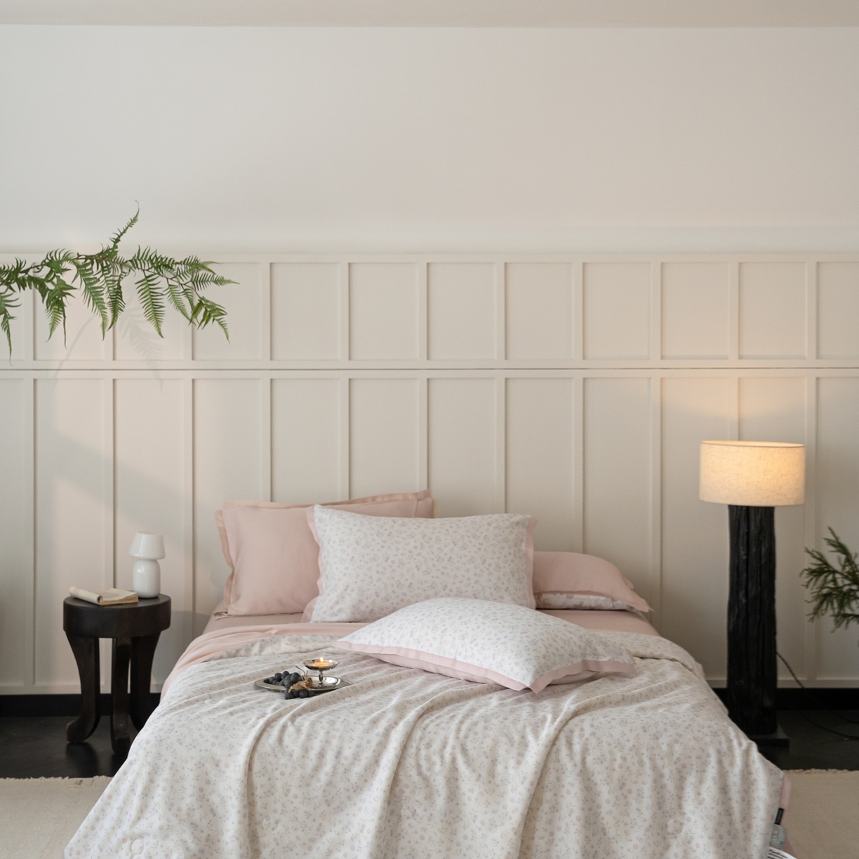 91家纺网 家纺一手货源 找家纺 黛舒家居 2026年春夏款50S天丝夏被四件套 茶汐梦