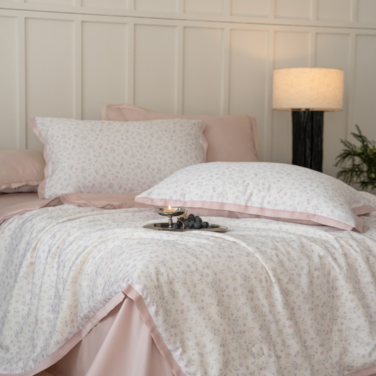 91家纺网 家纺一手货源 找家纺 黛舒家居 2026年春夏款50S天丝夏被四件套 茶汐梦