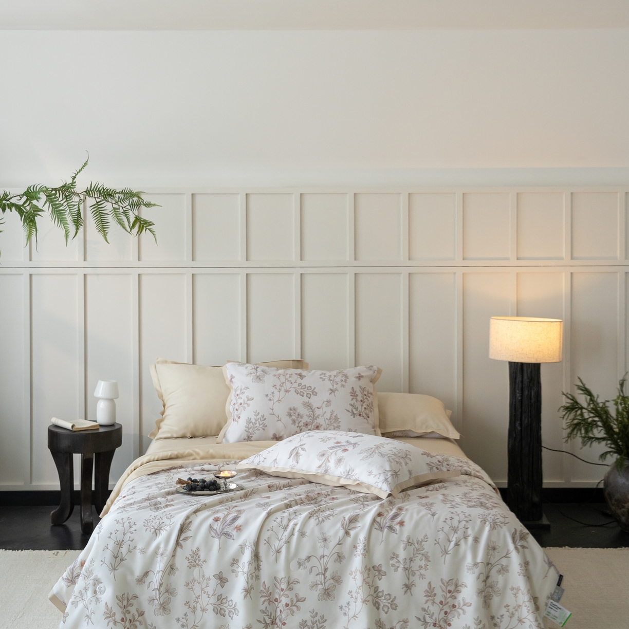 91家纺网 家纺一手货源 找家纺 黛舒家居 2026年春夏款50S天丝夏被四件套 椿樱时