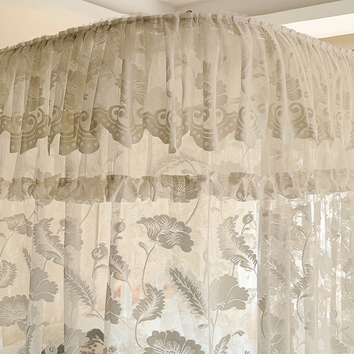 91家纺网 家纺一手货源 找家纺 都市缘蚊帐 2026新款浪漫303新款欧式蕾丝轨道蚊帐 风铃颂