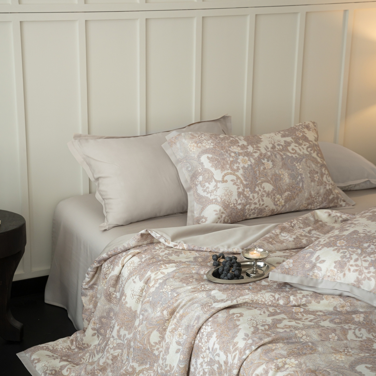 91家纺网 家纺一手货源 找家纺 黛舒家居 2026年春夏款50S天丝夏被四件套 梵洛特