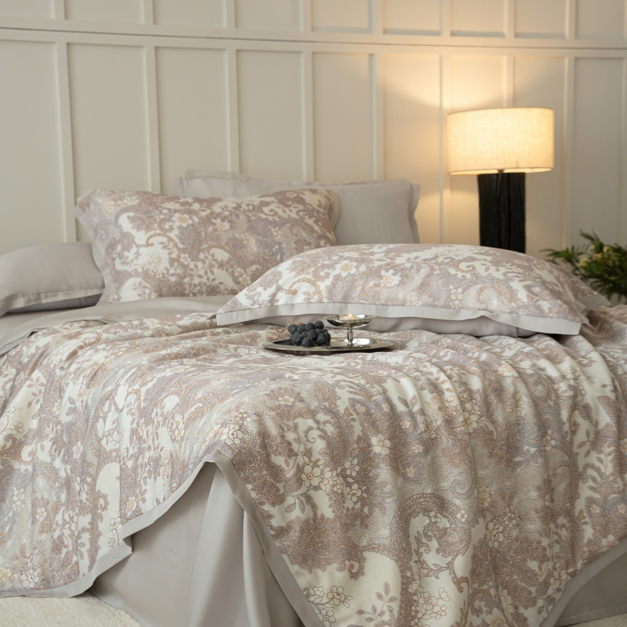 91家纺网 家纺一手货源 找家纺 黛舒家居 2026年春夏款50S天丝夏被四件套 梵洛特