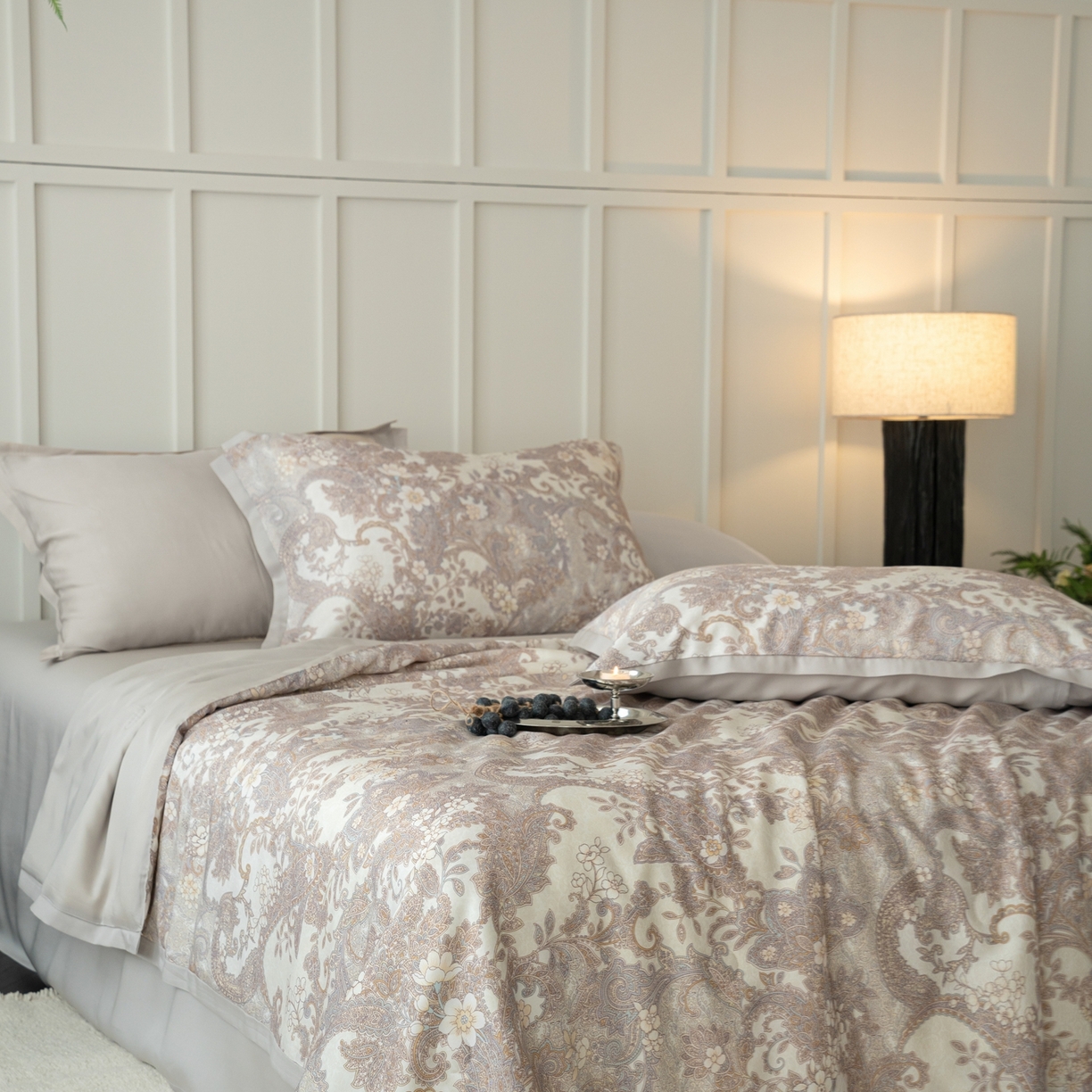 91家纺网 家纺一手货源 找家纺 黛舒家居 2026年春夏款50S天丝夏被四件套 梵洛特