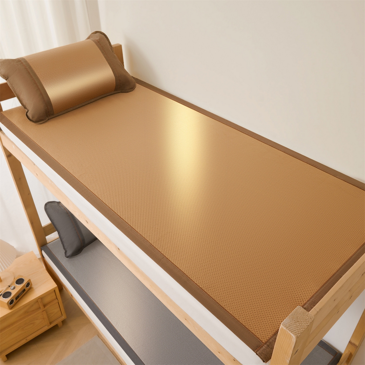 91家纺网 家纺一手货源 找家纺 （总）绒艺席业 2026新款A类双面冰藤学生凉席-光板