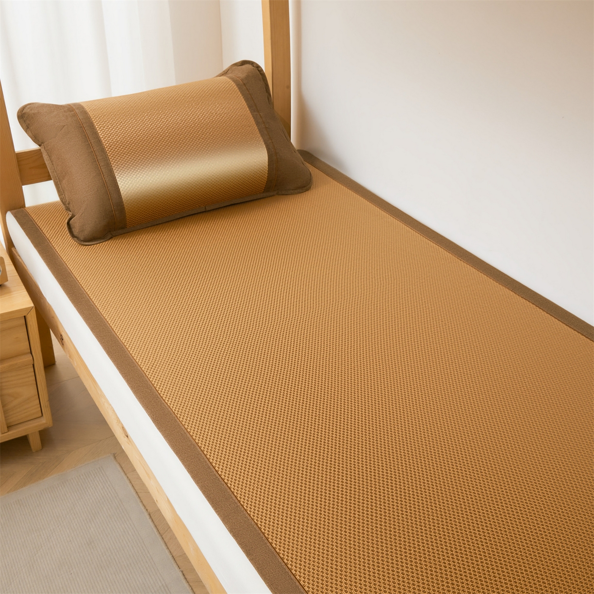 91家纺网 家纺一手货源 找家纺 （总）绒艺席业 2026新款A类双面冰藤学生凉席-光板