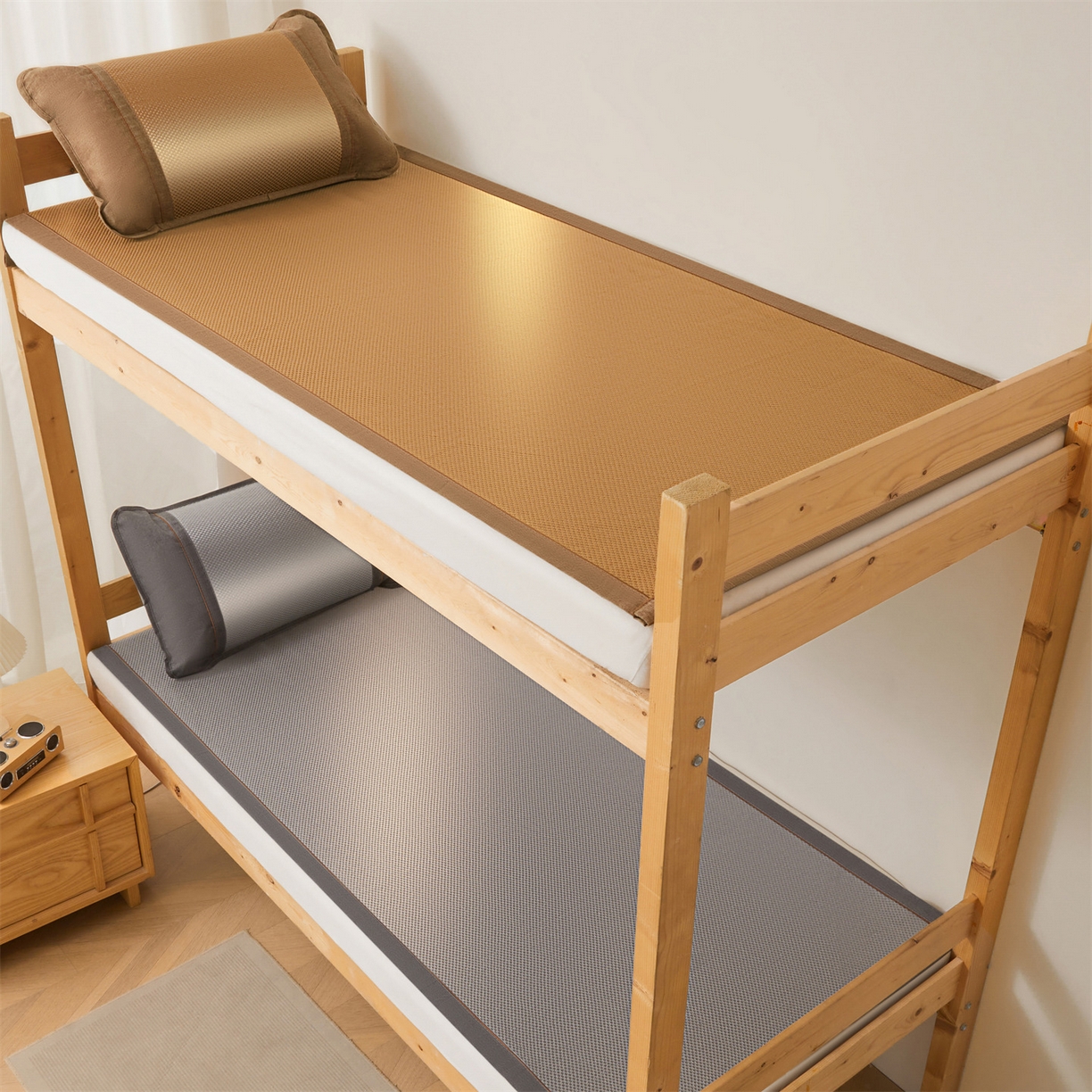 91家纺网 家纺一手货源 找家纺 （总）绒艺席业 2026新款A类双面冰藤学生凉席-光板