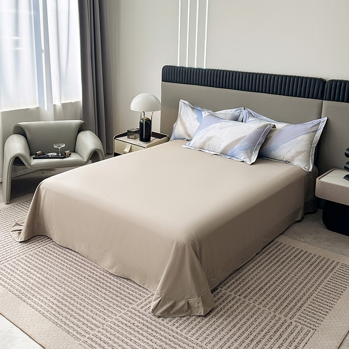 91家纺网 家纺一手货源 找家纺 眷恋家纺 2026新款全棉春夏铂金棉13376数码印花四件套 时光笔墨-兰