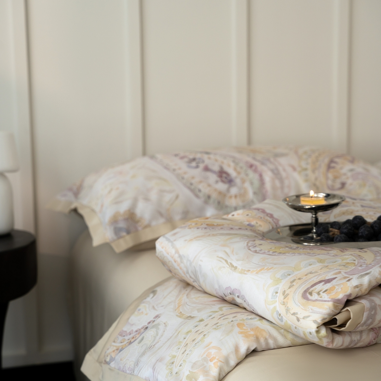 91家纺网 家纺一手货源 找家纺 黛舒家居 2026年春夏款50S天丝夏被四件套 花枝棠